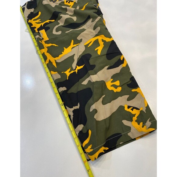 VTG MacGear Pants Men's Size 38 Green Yellow Camo Cargo Baggy Y2K Rave Skater - Picture 13 of 14